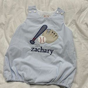 Smocked Baseball bubble. Zachary.
